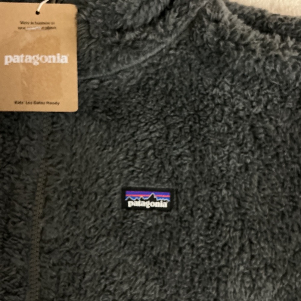 Patagonia Los Gatos Hoody Kids Large 12 Forge Grey Full Zip Fleece Jacket 65486